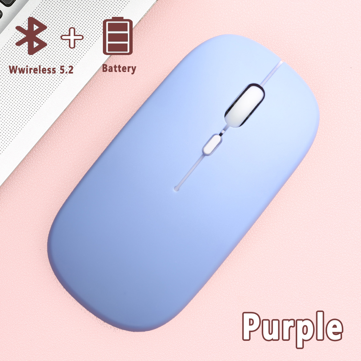 Bluetooth-Maus für Laptop (BT 5.0), Computer, Bluetooth-Maus, tragbare PC-Maus, Bluetooth, kompatibel mit Mac, MacBook Profi Luft: Gelb