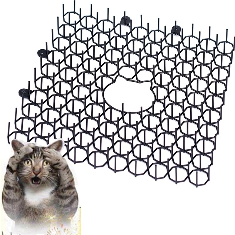 Cat Scat Mat Anti-Cat Prickle Strips Keep Cat Away Safe Plastic Spike Cat Dog Repellent Mat Pet Thorn Network Garden Supplies