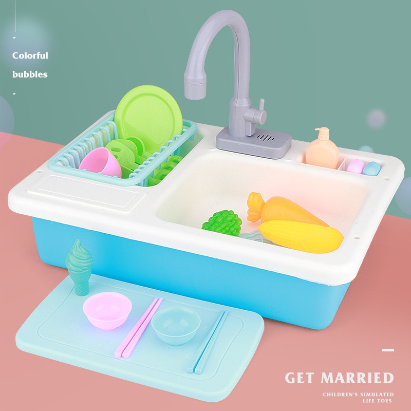 Kids Keuken Speelgoed Analoge Elektrische Vaatwasser Sink Kinderen Simulatie Rol Pretend Spelen Meisjes Speelgoed Mini Keuken Set Speelgoed