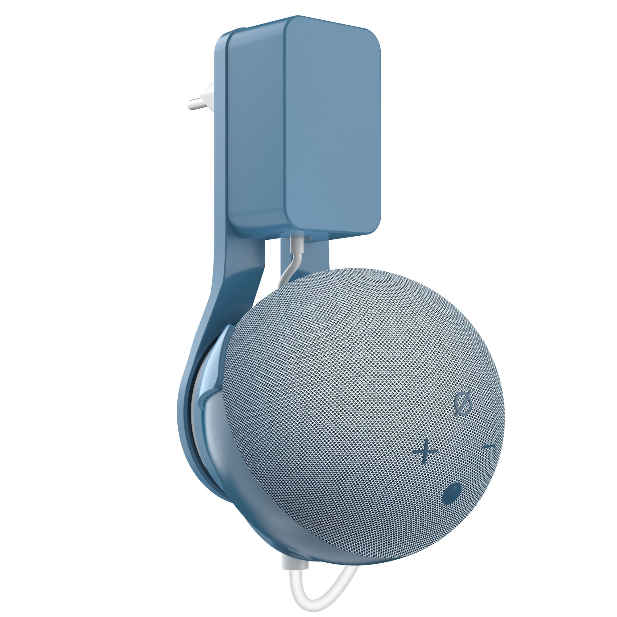 SOKUSIN Wall Mount Outlet For Alexa Echo Dot 4th Generation Save Space Hanger Speaker Accessories Stroage Cable Holder Stand: Blue