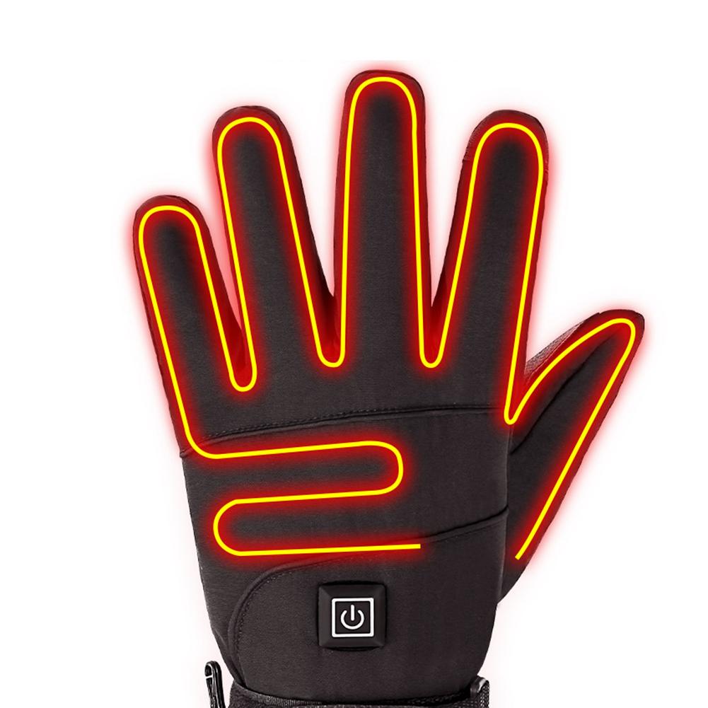 Motorcycle Gloves Waterproof Heated Guantes Moto Touch Screen Battery Powered Motorbike Racing Riding Gloves Winter