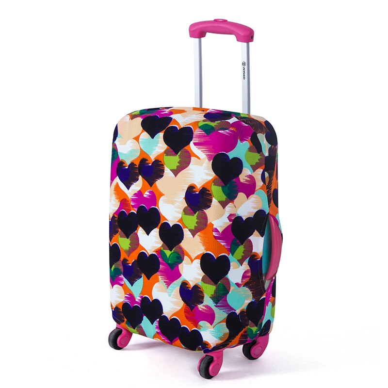 CelleCool High Qualit Luggage Cover Travel elasticity Dust cover Travel Luggage Protective Suitcase cover Trolley case: Colorful love / XL   26-28