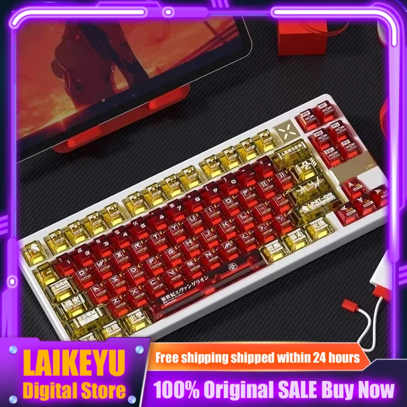 Eva asuka tema tastiera combinazione pbt/pc tastiera meccanica traslucida tastiera personalizzata tastiera da gioco per tablet laptop pc