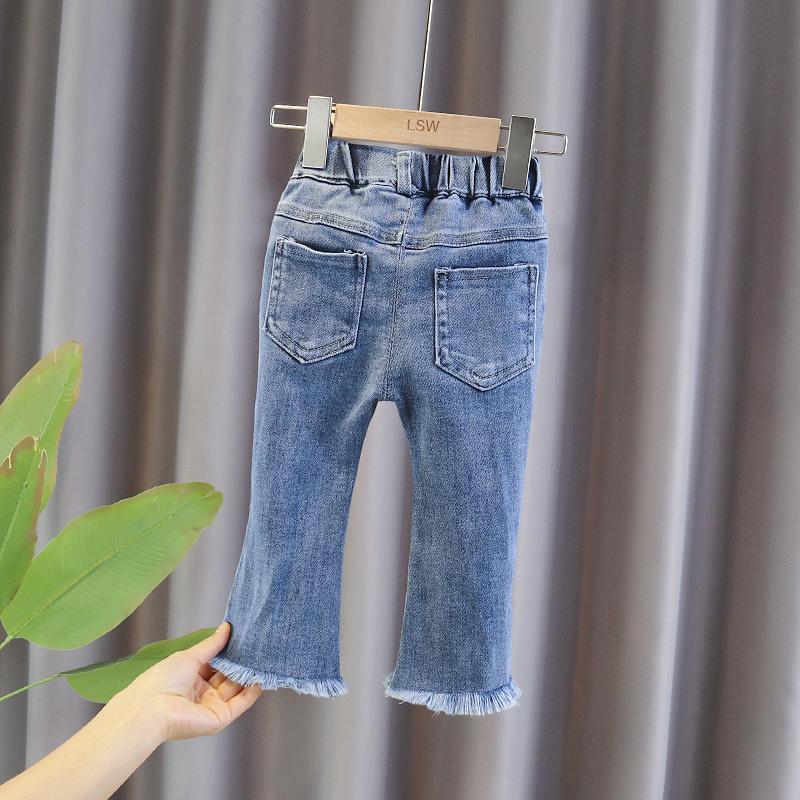 Baby kids Girls jeans pantaloni nuovi jeans pantaloni moda bambini pantaloni a campana primavera autunno neonate pantaloni casual carini P4 105