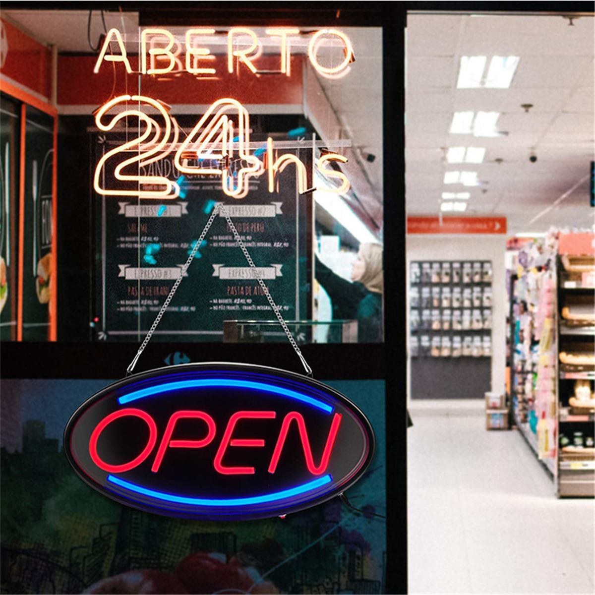 Open Neon Sign Wall Hanging LED Neon Light for Home Party Bar Shop Art Wall Decor 3 Mode Neon Lamp Commercial Lighting