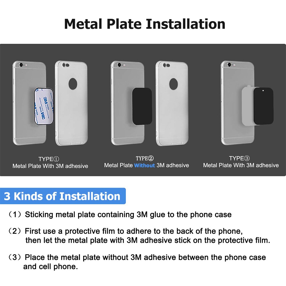 Yianerm Magnete Supporto Del Telefono Dell&#39;automobile Per il iPhone X Xs Max Forte Magnetico Del Basamento Del Supporto Dell&#39;automobile Per Il Telefono in Auto Per samsung S9 Supporto