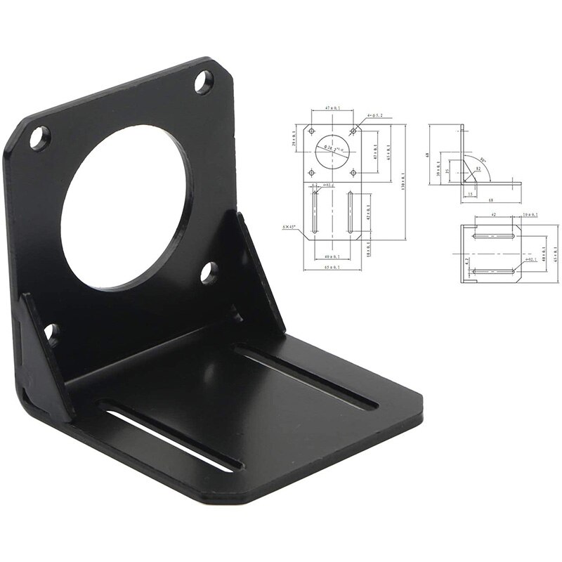 4Pcs 57 Stepper Motor Nema 23 Fixed Seat, Nema 23 Stepper Motor Steel Mounting Bracket,with Mounting Screws