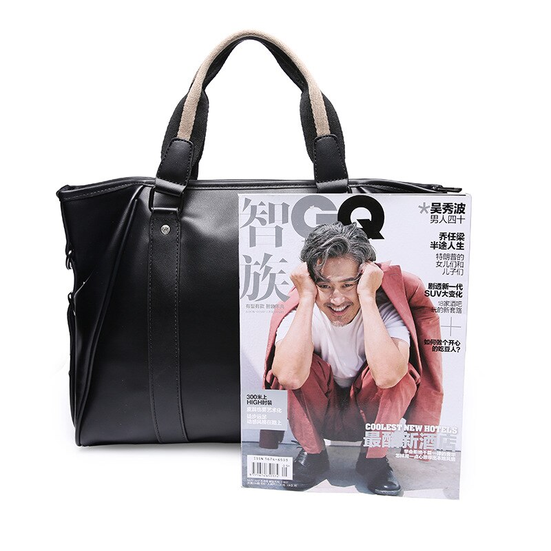 120918 men handbag male large tote man black simple business bag
