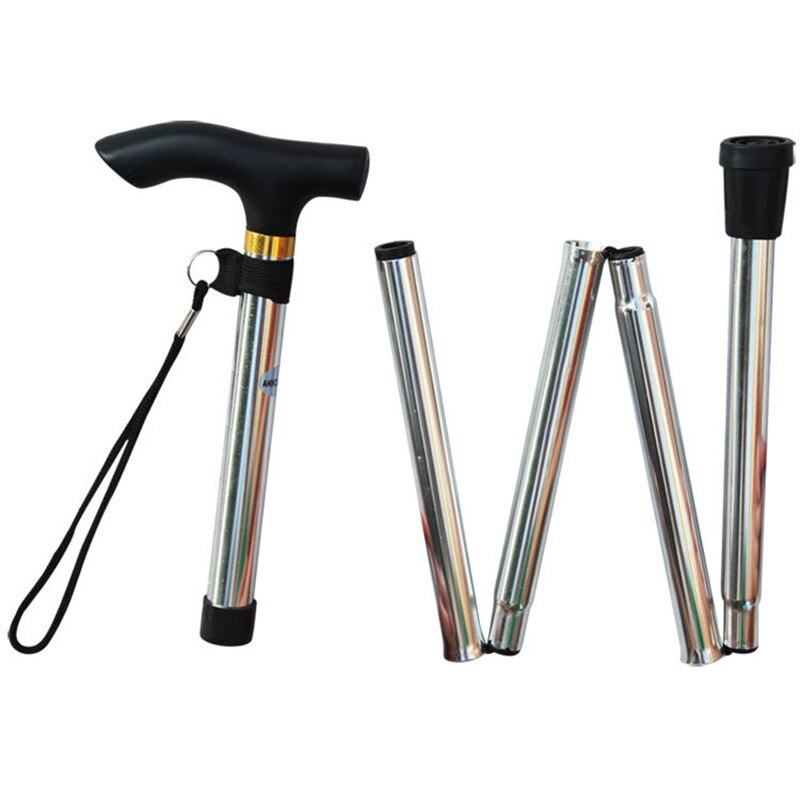 Telescopic Walking Stick for the Elderly Collapsible Old Men Women Walking Cane Folding Crutches for Mothers Fathers: White