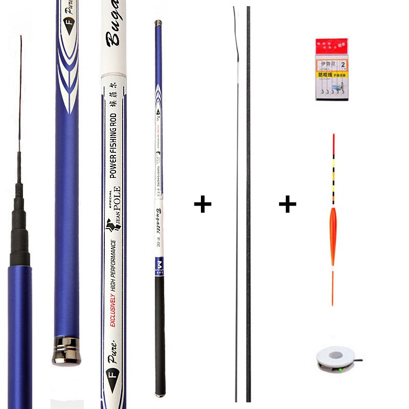 Carbon Telescopic Power Hand Pole Fishing Rod 2.7/3.6/4.5/5.4/6.3/7.2m Travel Ultra Light Carp Fishing Rod Feeder: Fishing rod gifts / 4.5 m