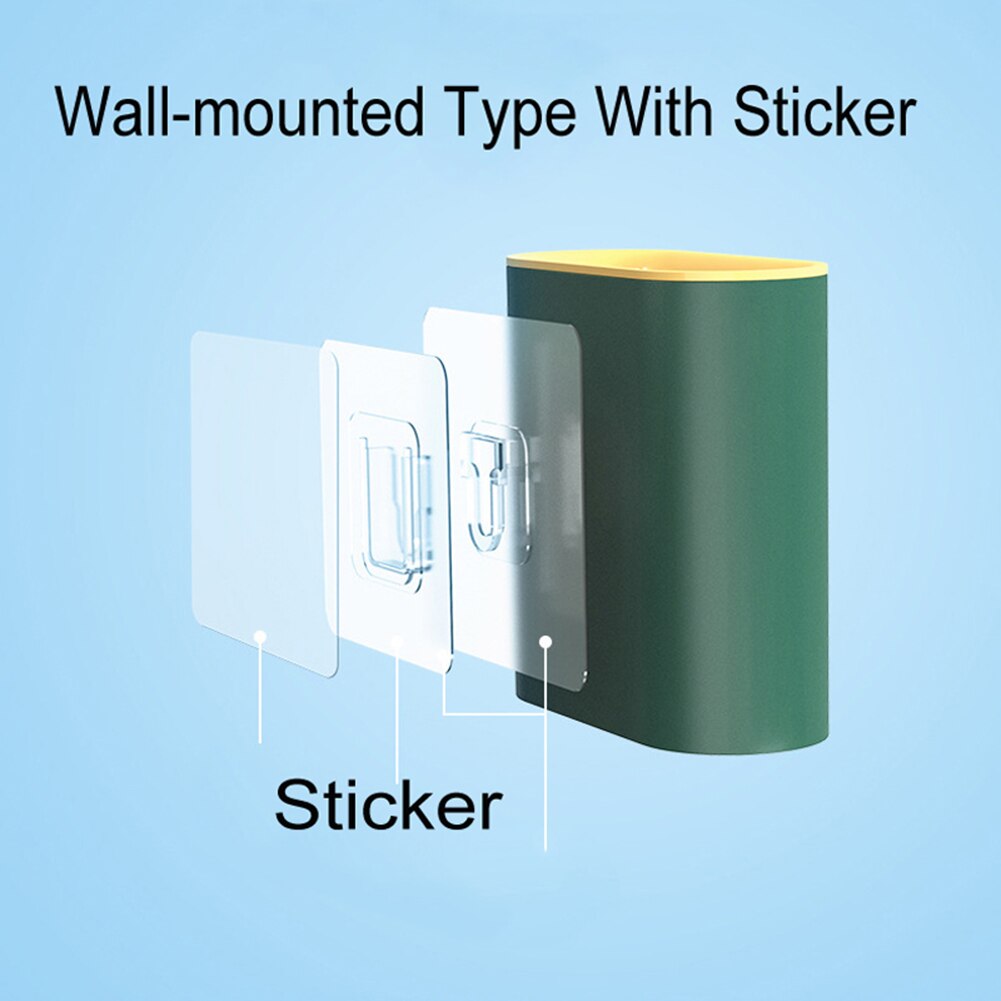 Toilet Brush Kit Household Long Holder Silicone Flex Cleaning Brush with Base and Sticker Bathroom Toilet Brush