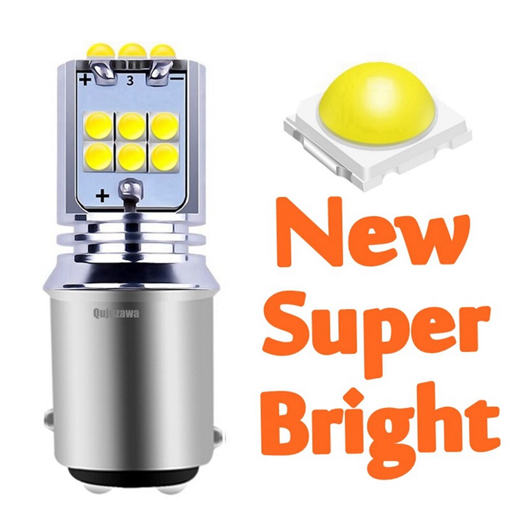 1Pcs 1157 P21/5 W BAY15D Super Heldere 1800Lm LED Auto Richtingaanwijzer Lamp Tail Brake Bulb Auto dagrijverlichting Rood Wit Geel