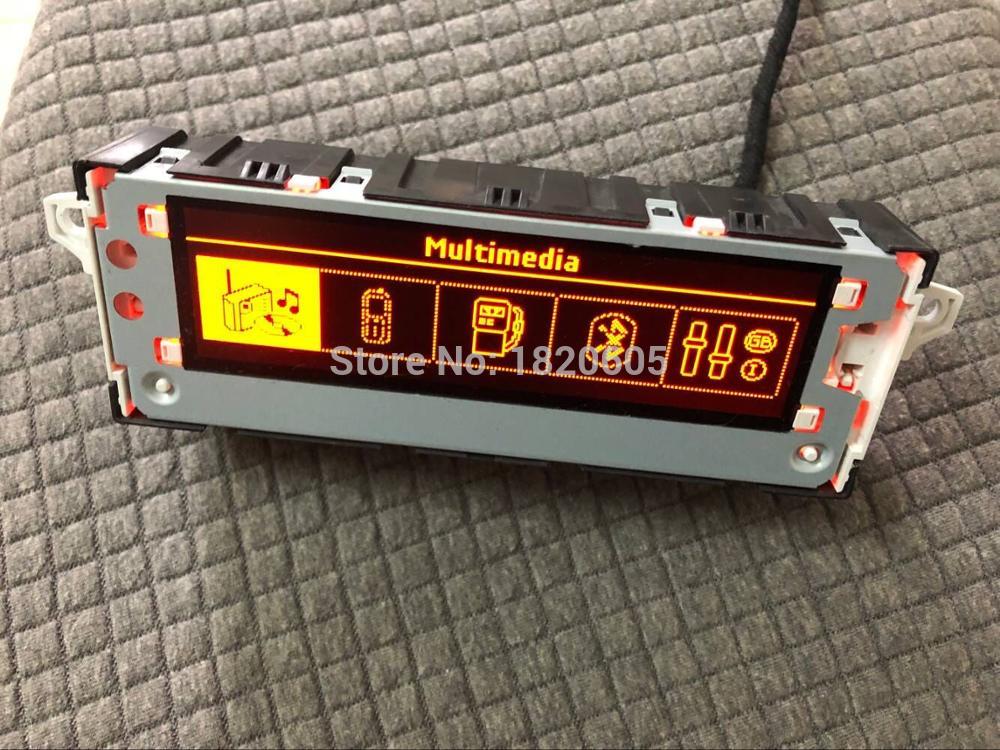 Pantalla roja genuina para coche, USB Bluetooth multifunción, monitor de pantalla de reloj, 6 pines para Peugeot 301 408 508 para Citroën C4L