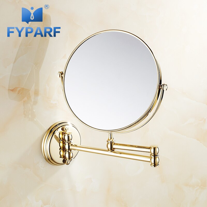 FYPARF Brass Gold Bathroom Mirror 8 inch Round Bat... Grandado