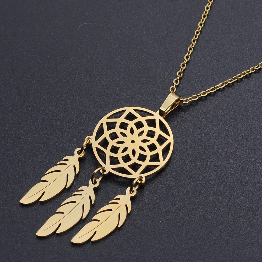 Dream Catcher Stainless Steel Charm Necklace for Women Accept OEM Order Jewelry Necklaces