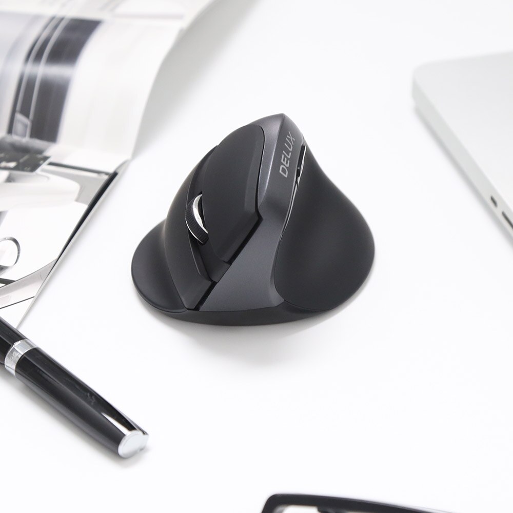 Delux M618Mini Ergonomic Vertical Mouse Wireless 2.4GHz Gaming Mouse gamer adjustable DPI Vertical Mice PC gamer