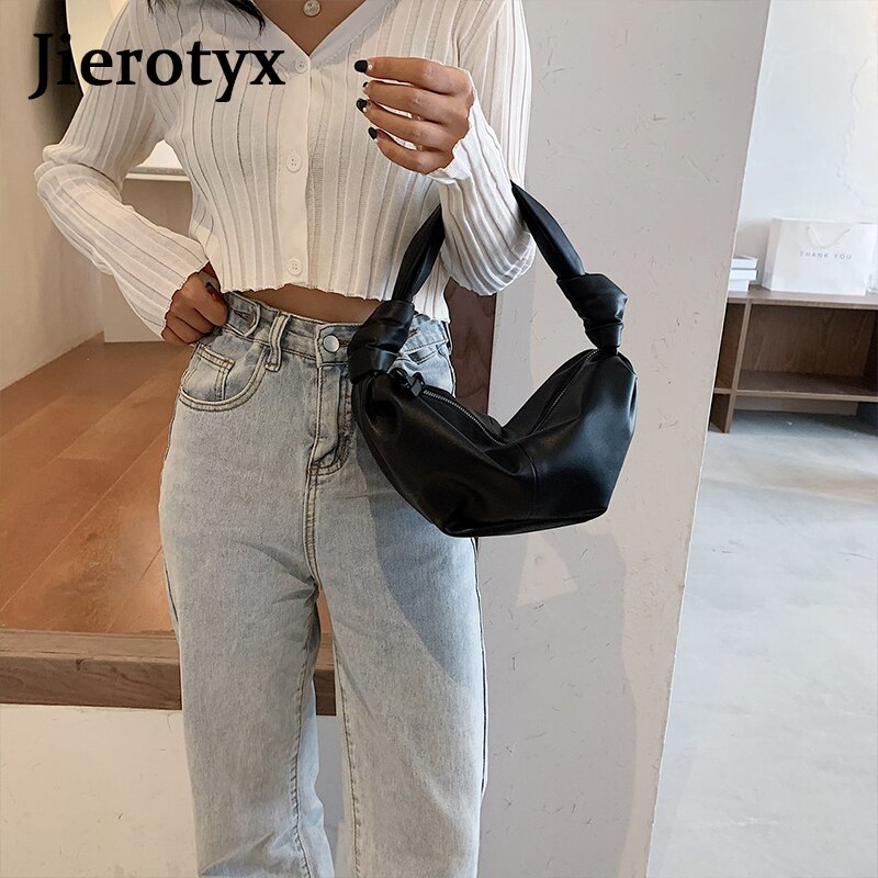 JIEROTYX Chic Alta Qualidade Senhoras De Couro Bolsas Casuais Sacos de Viagem de Moda Feminina Do Punk Bolsas Versáteis Totes 2020 Sac