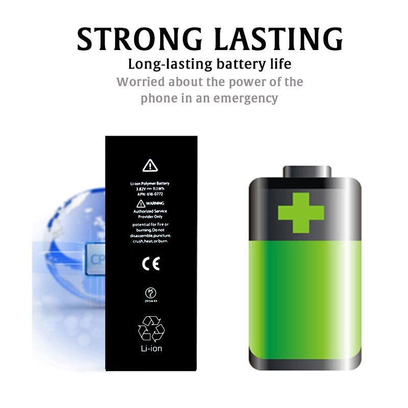 Neue 100% AAA Grade Telefon batterie Für iPhone 5 5S 6 6S 6P 6SP 7 8 Plus X XS XR XS Max Ersatz gebaut-in lithium-batterie