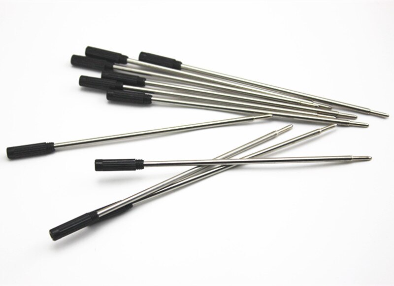10Pc/Lot Crystal pen refills Length 11.6cm Office & School Supplies Pens, Pencils & Writing Supplies metal Ballpoint Pen Refill: 10 pcs black