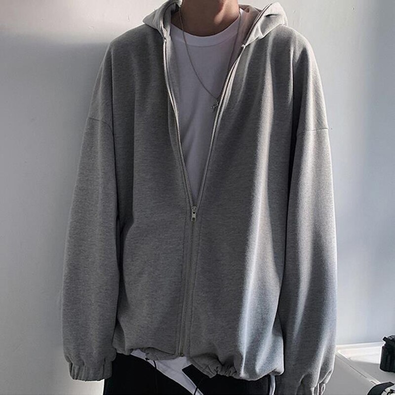 Rits oversized hoodie heren harajuku hoodie trui shirt japanse streetwear hiphop los casual herfst