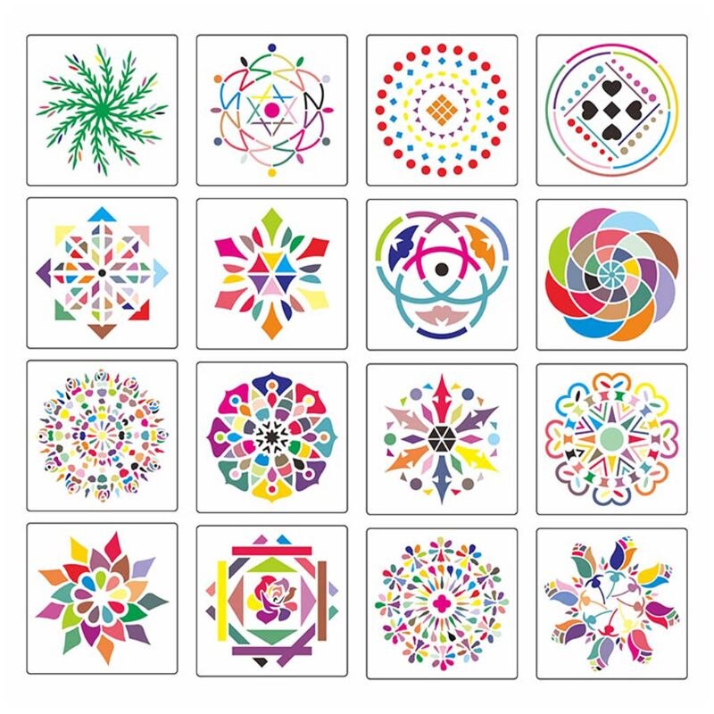 Lot De 16 Pochoirs Réutilisables Animaux Marins - Modèles Peinture, Scrapbooking, Déco - En Plastique PET Durable - 8