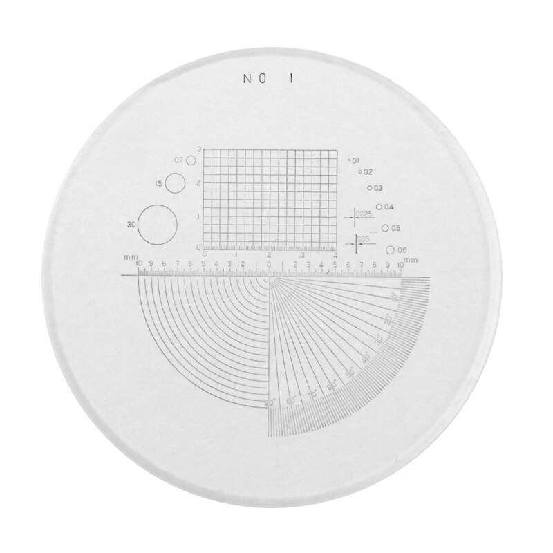 Diameter 35 mm vinkel sigtekors / kryds sigtemiddel mikrometer til forstørrelsesglas mikroskop skala sigtemiddel måling