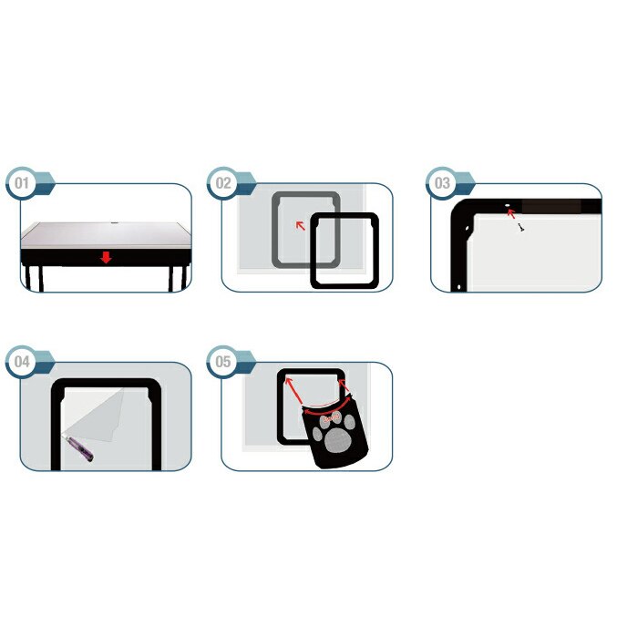 Cat Door Interior Pet Screen Door Puppy Kitten Flap Door For Sliding Glass Door Window