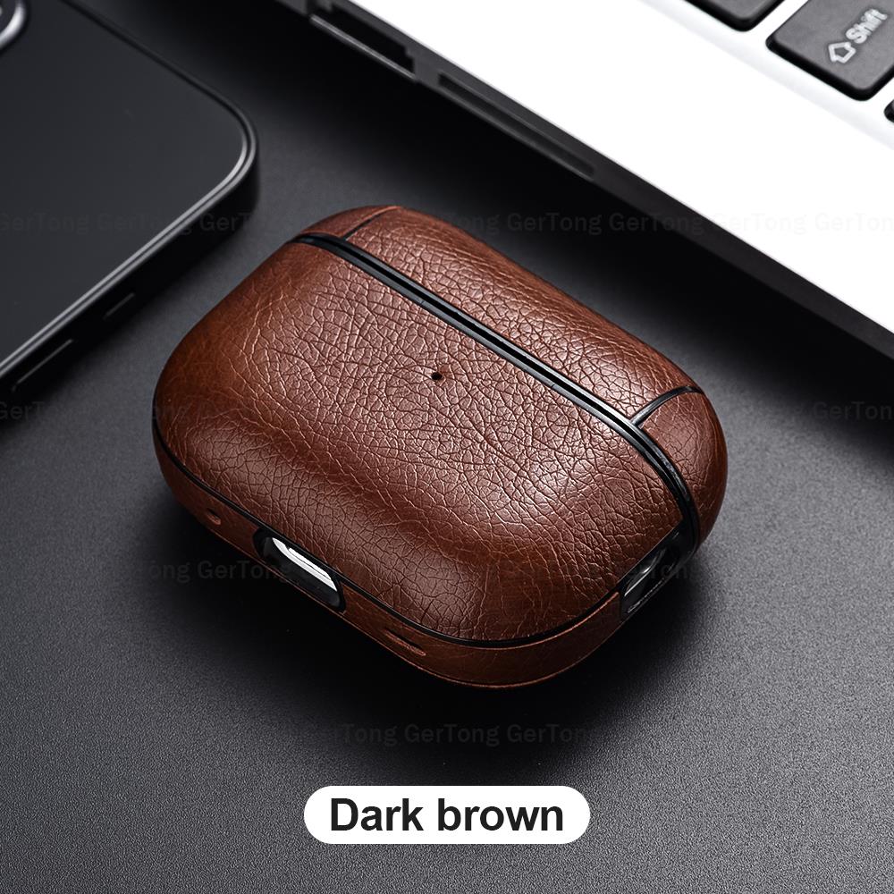 Leather Textured TPU Headphone Cover For Apple Airpods Pro 2 Case Wireless Earphone Case For Airpods Pro 3 2 1 Coque Bumper: 3XS / Light Grey