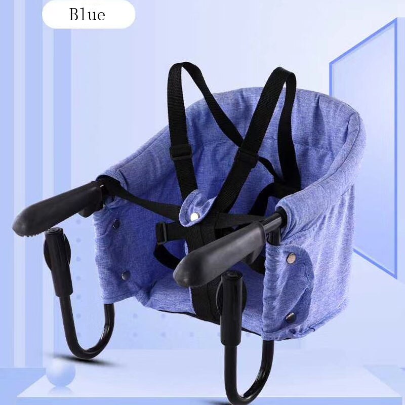 Silla alta plegable portátil para comer al bebé, cinturón de seguridad, asiento para bebé, silla de comer con gancho para bebé, elevador infantil: CM027