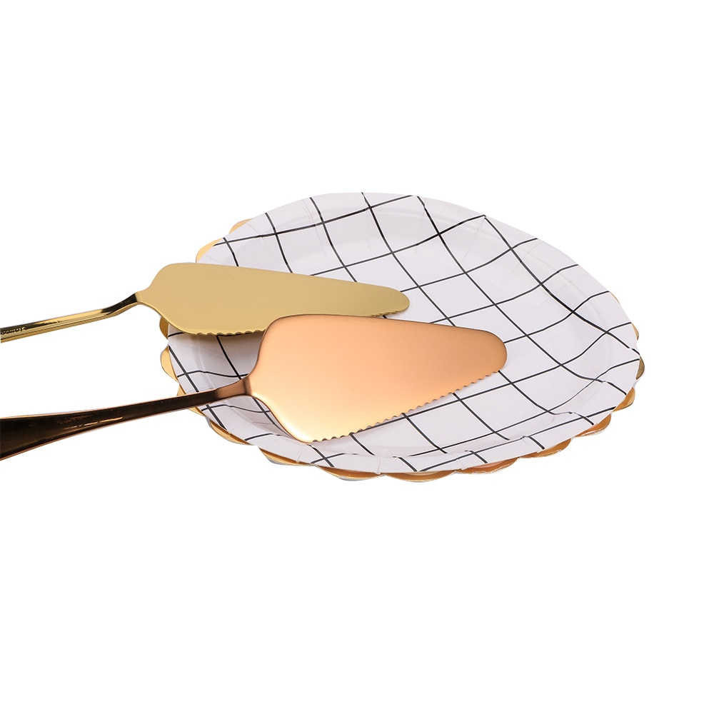 Colorful Stainless Steel Serrated Edge Cake Server Blade Cutter Pie Pizza Shovel Cake Spatula Baking Pastry Tools
