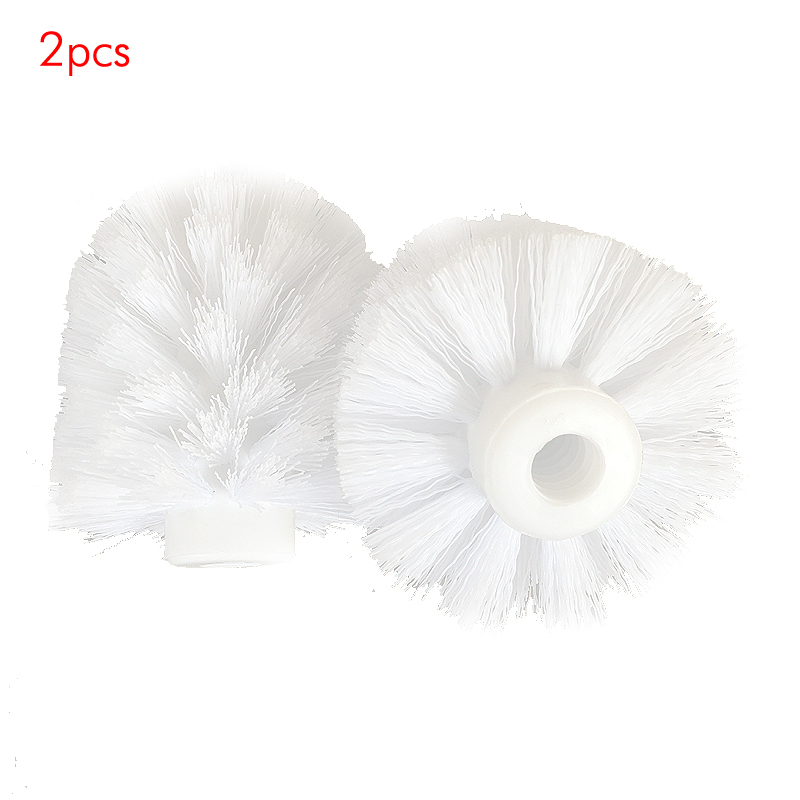 Lovely Cherry Shape Lavatory Brush &amp; Holder WC Toilet Cleaning Brush Long Handle Toilet Bowl Brush: 2pcs white brush