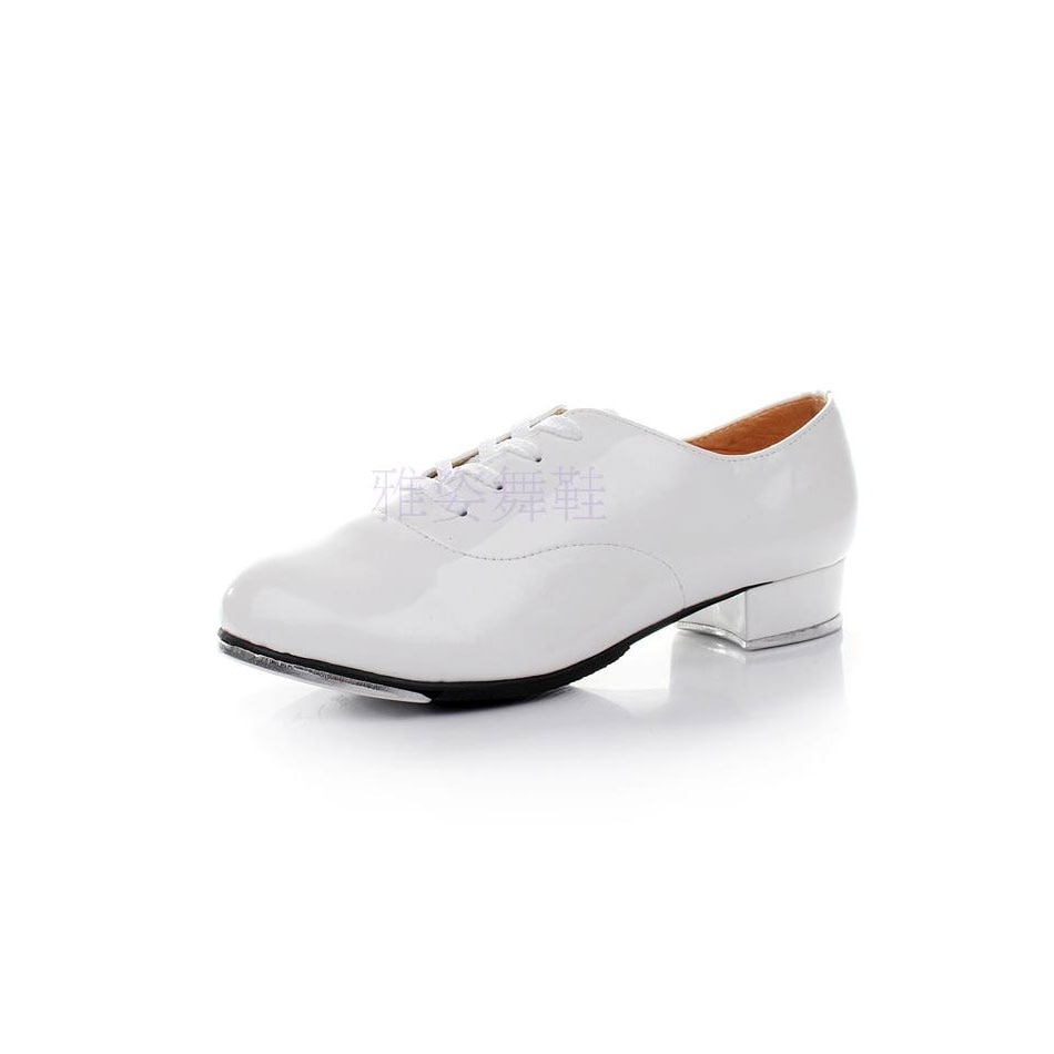MSMAX YZ-08 Boys Shoes Children Tap Shoes Shiny Patent Leather Stage Dance Shoes Soft Ballroom Kids Tap Shoes