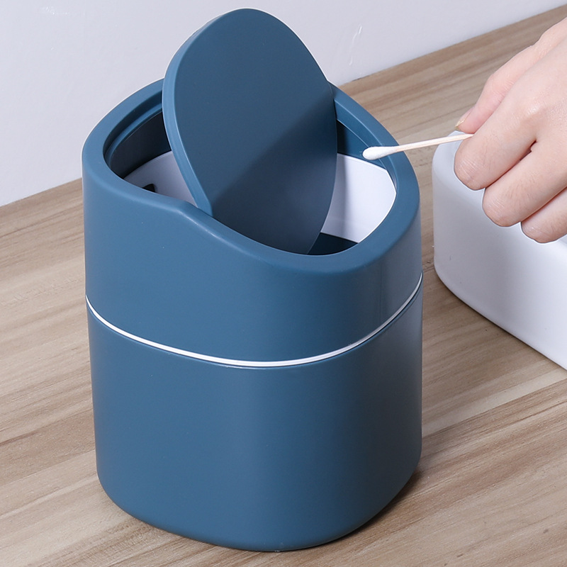 Kreative nordisch Stil Tisch Papierkorb Schreibtisch Müll Behälter für Küche Schlecht Schlafzimmer Klicken Öffnen Abdeckung umdrehen Abdeckung Tisch Behälter