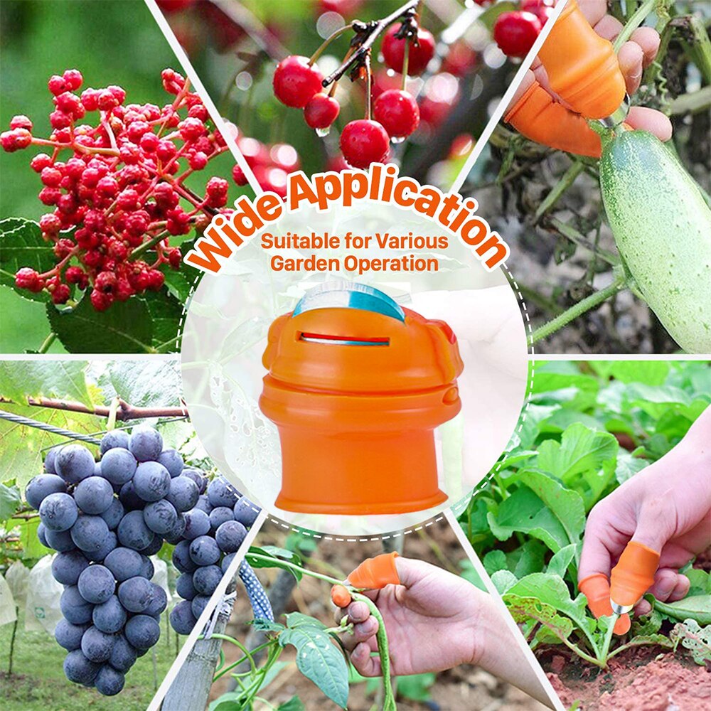 Protectores de silicona para dedos con hoja para frutas y verduras, funda para dedos, suministros de trabajo para jardín, ahorro de trabajo