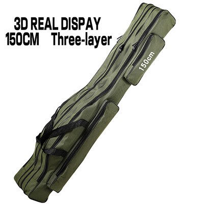 Sac De Pêche Soytich 130 Cm – 2 Compartiments, Poches Latérales, Bandoulière
