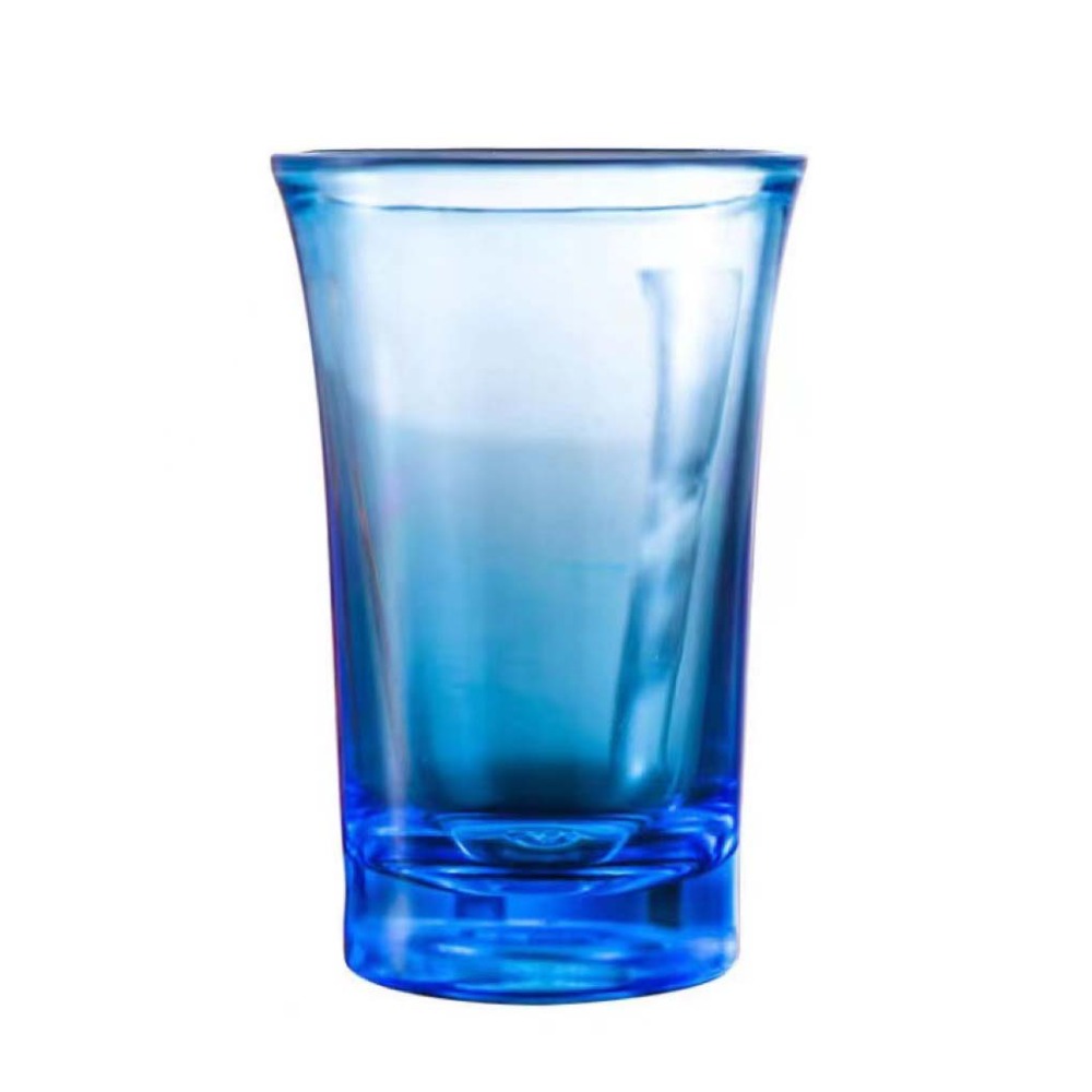 10pcs Commercial 35ml Shot Glass Unbreakable Plastic Vodka Cup Colorful Small Capacity Liquor Glass KTV: SKY BLUE