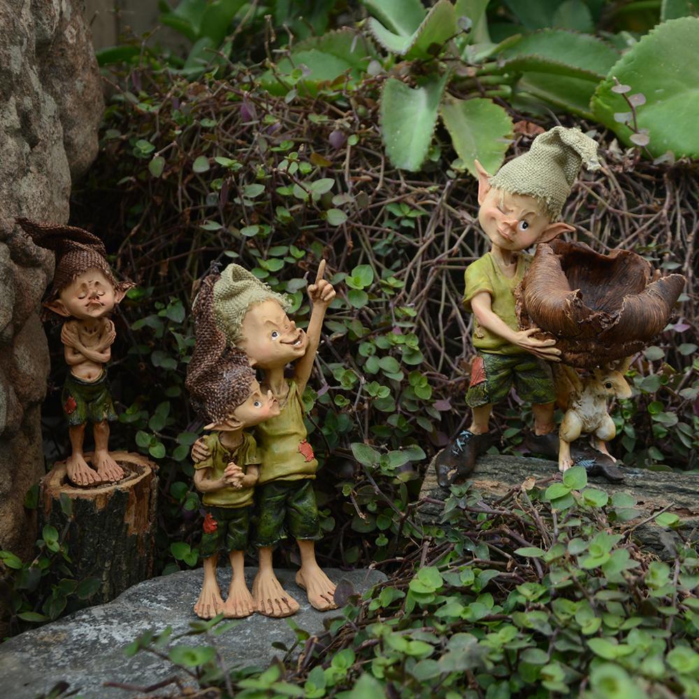 Figurines rétro elfe Vintage en résine | Figurines, ornements, décoration de jardin en plein air pour Europe et amérique
