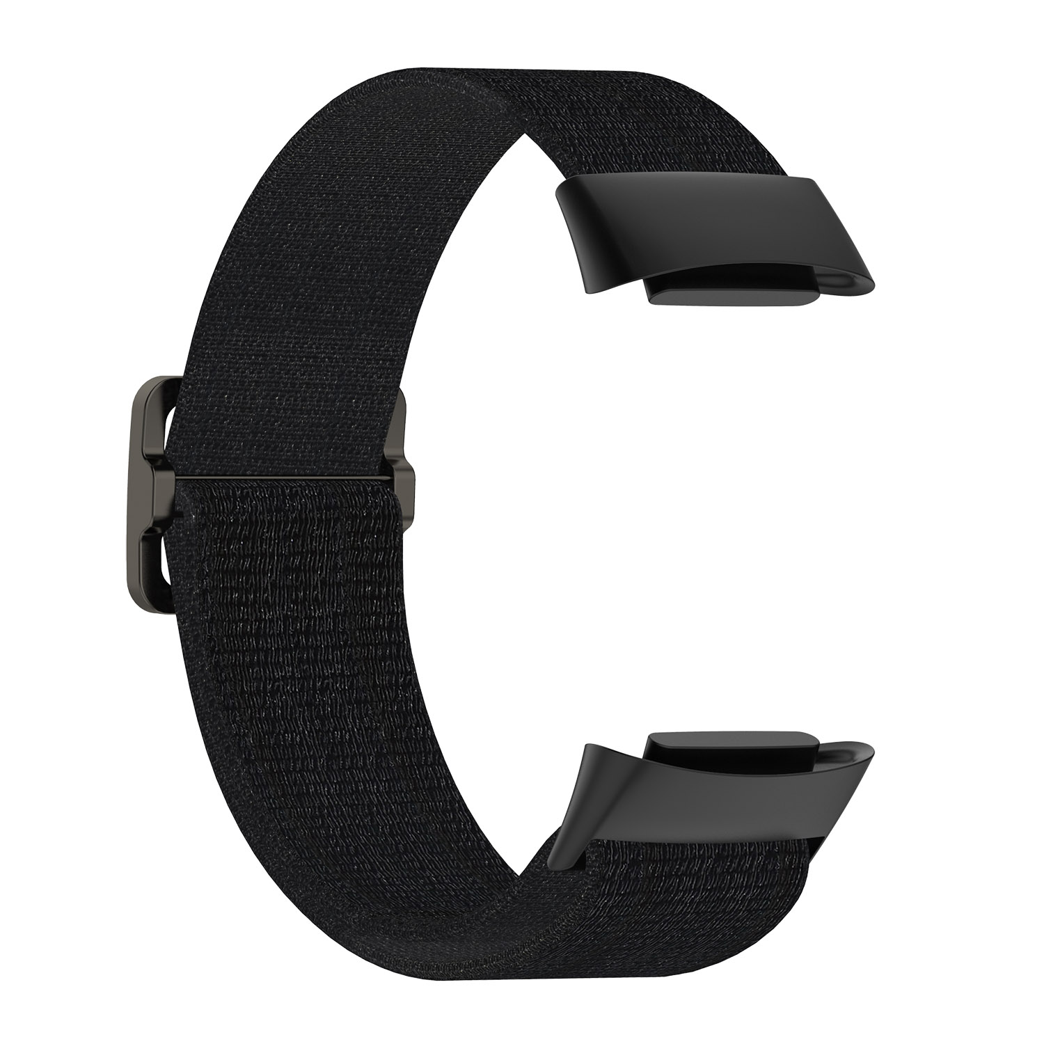 Pasek nylonowy do Fitbit Charge 5 elastyczna bransoletka z plecionki i dwukolorowy pasek silikonowy do Fitbit Charge 5 bransoletka pulsera: Nylon-Black