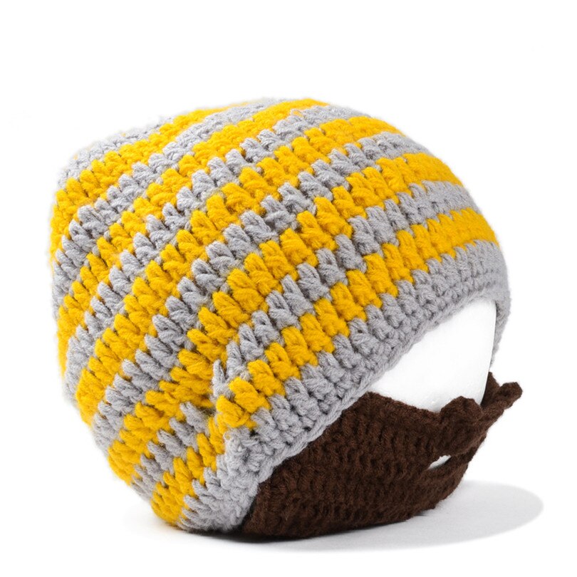 YGYEEG warm Herren Schnurrbart Mützen Coole Punk Warme Winter Neuheit Hütte Häkeln Mütze Bart Gesichtsmaske Ski Wärmer Hütte Kappen Patchwork