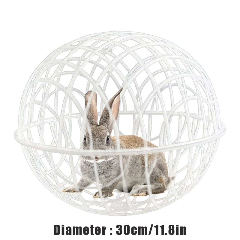 Pet Balls Cage For Outside, Ball-Shaped Pet Cage, Movable Plastic Mesh Pet Coops, Outdoor Rabbit Hutch: Scarlet