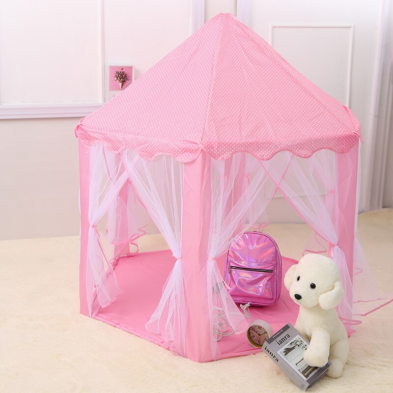 Kinderen Teepee Tenten Kinderen Speelhuis Kasteel Katoen Opvouwbare Tent Luifel Bed Gordijn Baby Crib Netting Meisjes Jongen Kamer Decoratie