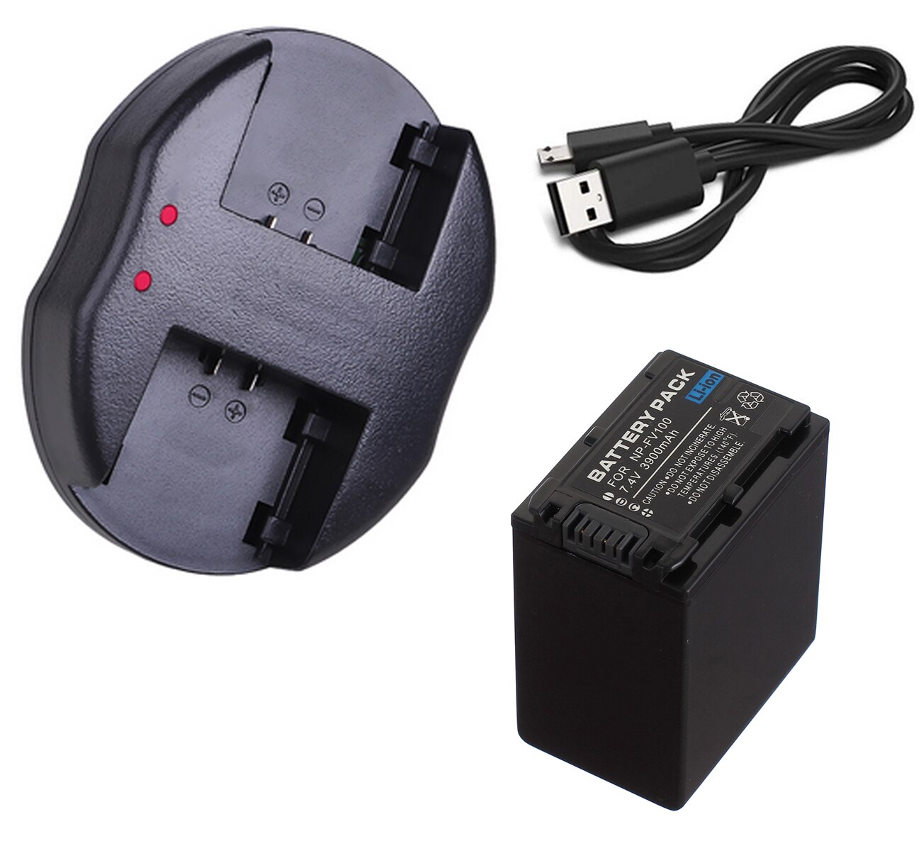Pack batterie + chargeur pour Sony Handycam DCR-SX15E, DCR-SX20E, DCR-SX21E, DCR-SX22E, DCR-SX33E, DCR-SX34E, DCR-SX45E, DCR-SX65E,: Battery and ChargerE