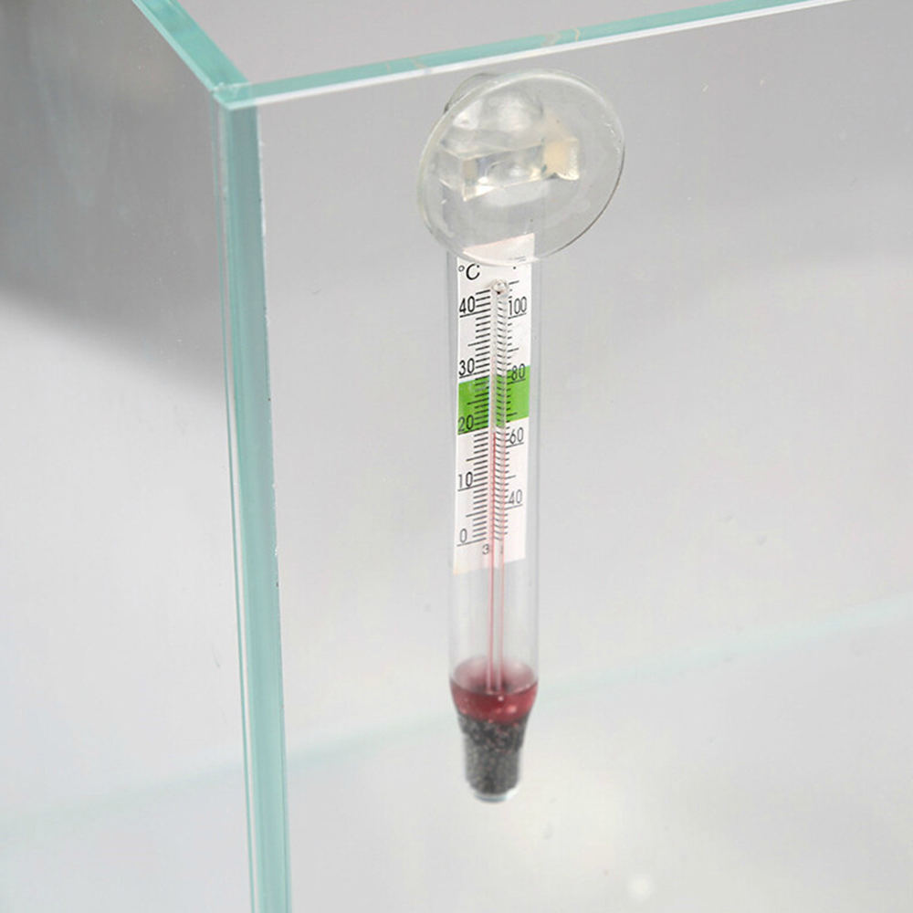2 stk glastermometer akvariefisk akvarium vandtemperaturmåler sugekop suspenderet temperaturmåling