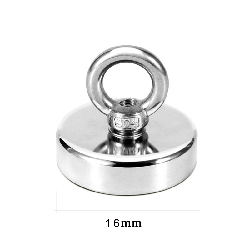 Super Strong Neodymium Magnets N52 Iman Ima Magnetic Fishing Magneat with Countersunk Hole Eyebolt for Salvage Magnetic Fishing: WHITE