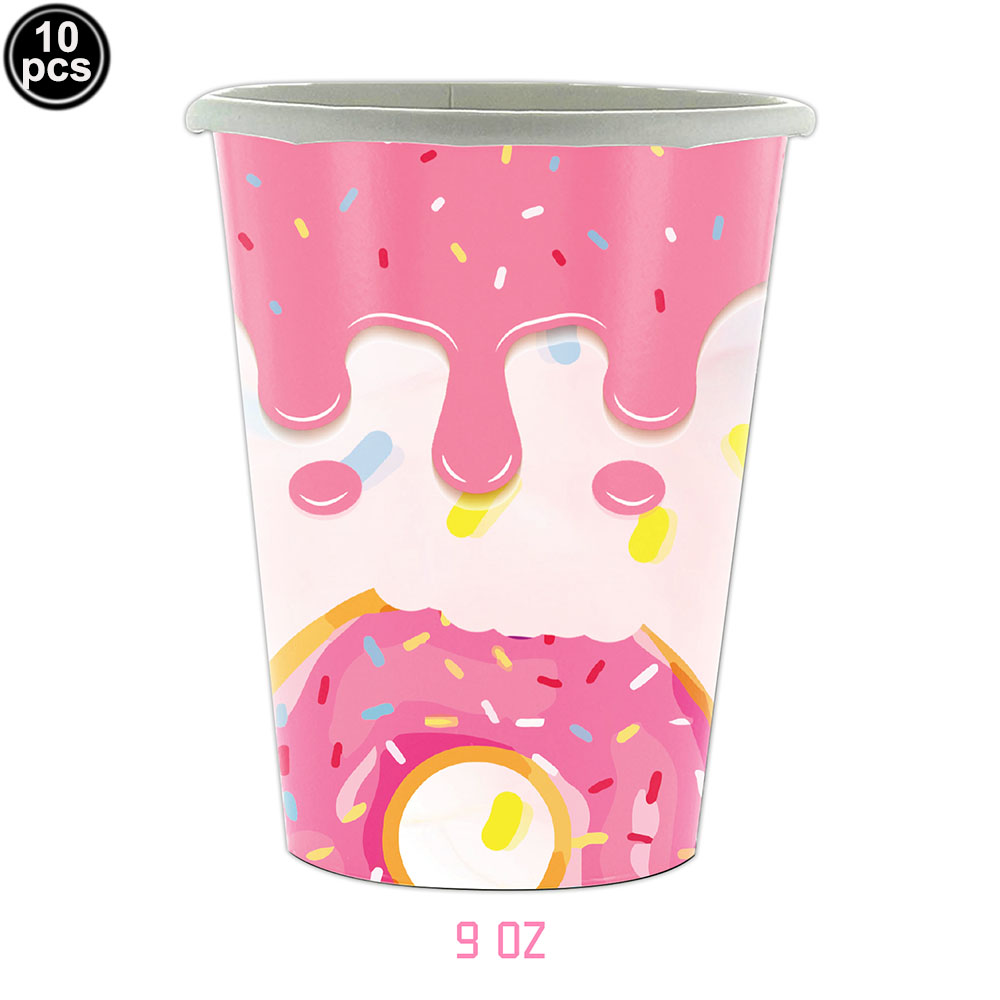 Donuts Dinner Plates Party Supplies Tableware Napkins Donut Tablecloth Donut Grow Up Birthday Party Baby Shower Decorations: Brown