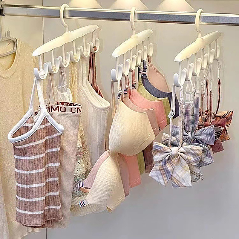 1 cintre de soutien-gorge pour placard, 360 ° Supports multifonctionnels rotatifs avec crochet pour sac de ceinture de chapeau de Camisole, support de rangement de gilet d'économie d'espace