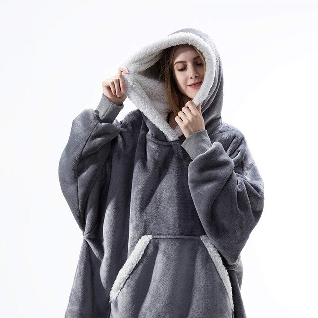 HORIMOTE HOME Oversized Long Wearable Hoodie Blanket For Women Cuddly - View #8