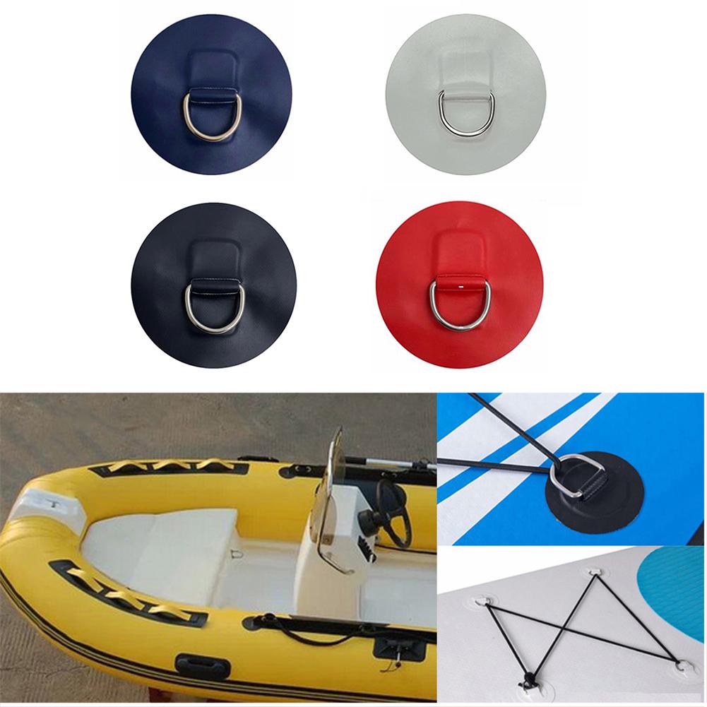 Rvs D-Ring Pad Patch PVC Ronde ring Pad voor Opblaasbare Boot Vlot Rubberboot Surfplank Waterscooters Onderdelen Accessoires 4