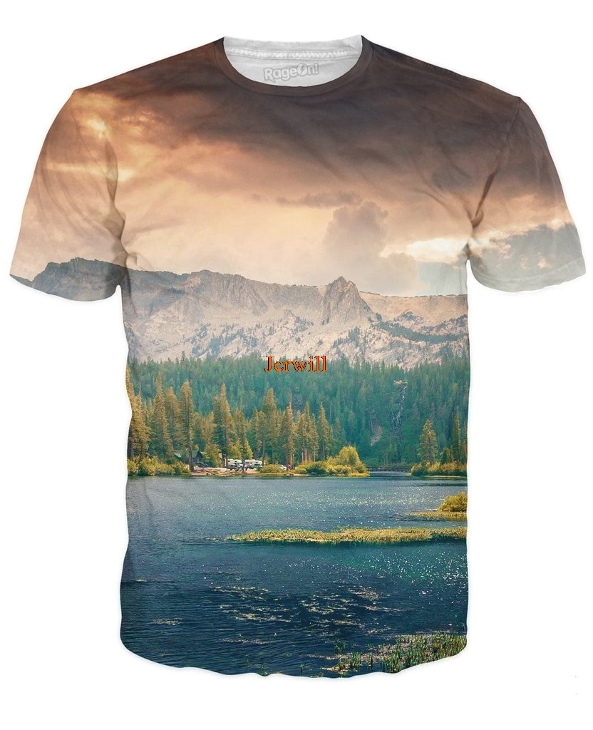 Mountain Landscape 3D Printed Casual T-Shirt Men Women Short Sleeve Tee Tops: 4XL