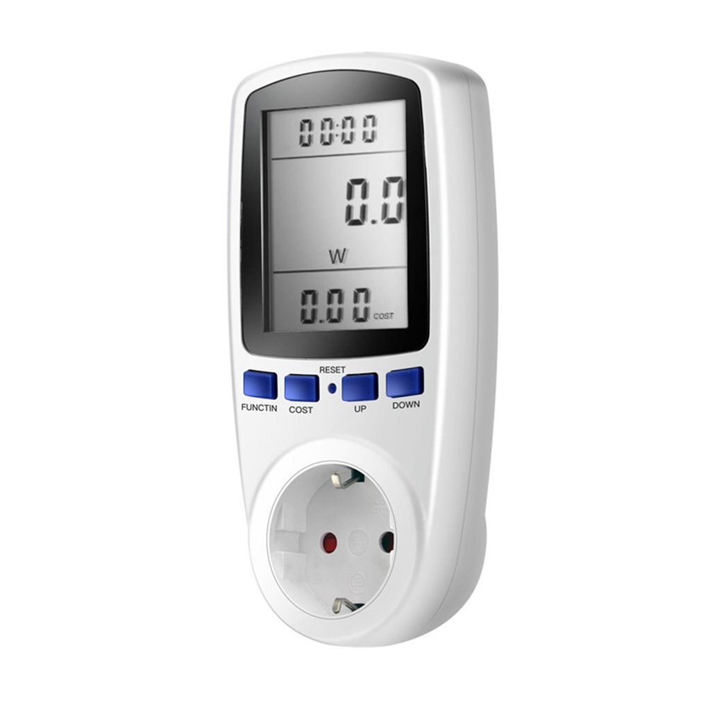 KWE-PMB01 Plug Socket Digitale Voltage Wattmeter Stroomverbruik Watt Energie Meter Ac Elektriciteit Analyzer Monitor